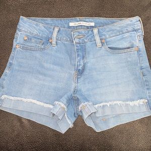 Light Blue Washed Jean Shorts